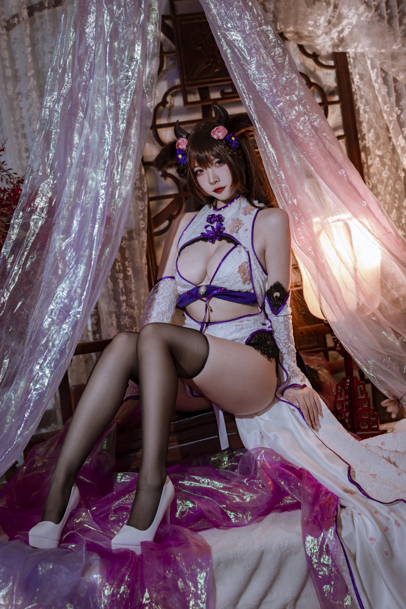 二佐Nisa - 碧蓝樫野旗袍